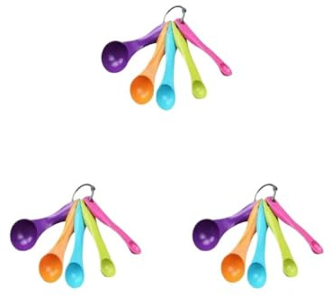 Cuchara de medición precisa de 1/3/5 piezas, cuchara medidora de escala cucharadita cucharadita cucharadita cuchara de gramo para el hogar (estilo A, 3 piezas)