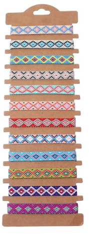 PBAHAUP 12 Pulseras De La Amistad, Ajustables Tejidas Para Mujer Hombre, Trenzadas Coloridas Hechas A Mano Bohemias Para Fiestas De Verano En Playa