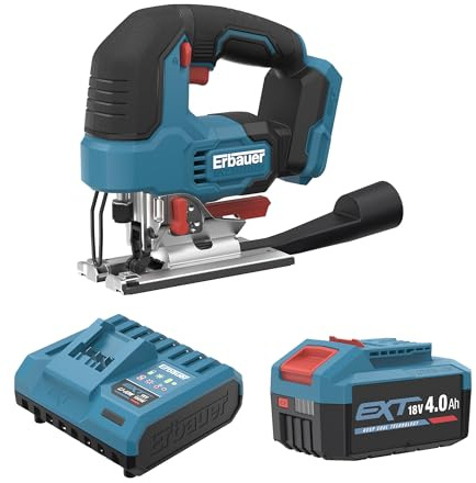 Erbauer Scie Sauteuse sans Fil ERI1088JSW 18V 4,0 Ah Moteur sans Charbon