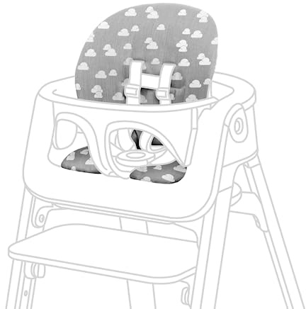 Stokke Cuscino Steps Baby Set, Grey Clouds - Comodo accessorio Steps Baby Set - morbido, facile da pulire, materiale idrorepellente - Cotone lavabile in lavatrice