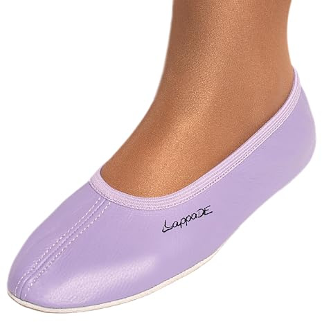 Lappade Chaussons de Gymnastique, Chaussures de Gym à Semelle en Cuir