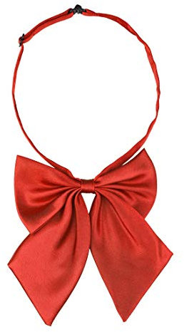 uxcell Damen Einstellbare feste Farbe Schleifer Halter Hals Bogen Krawatte Einheitsgröße Rot Einheitsgröße
