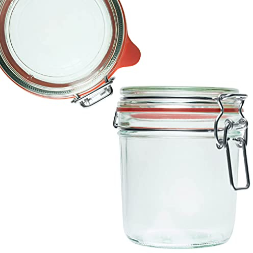 Einmachgläser mit Bügelverschluss 16 x 500ml | EDEL KRAUT - Premium Einweckgläser Bügelgläser Drahtbügelgläser Vorratsgläser - Gläser aus deutscher Glashütte - mason jar - Marmeladengläser