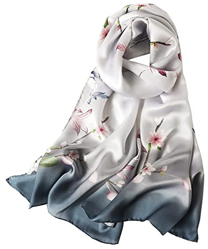 STORY OF SHANGHAI Seidenschal Damene 100% Seide, 40+ Bunte Luxuriöse schal damen, Warm & Weich Leicht Halstuch, Als Stola Seidentuch Geschenk Modische Dekorationen- 53 * 172cm