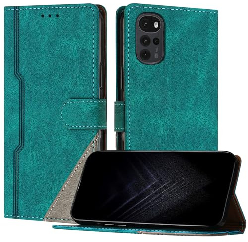 Netany Funda para Motorola Moto G22, Funda Libro de Cuero con Ranura Cierre Magnético Soporte Plegable Carcasa Protectora (Verde)