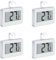4 x Fridge Thermometer Digital Refrigerator Thermometer, Digital Waterproof Fridge Freezer Thermometer Temperature Monitor with High-Definition LCD Screen
