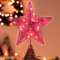 Joiedomi Weihnachtsbaumspitze, batteriebetrieben, glitzernd, roter Stern, Baumspitze beleuchtet mit 20 warmweißen LED-Lichtern für Weihnachtsbaumdekorationen, Urlaubsparty, Innendekoration