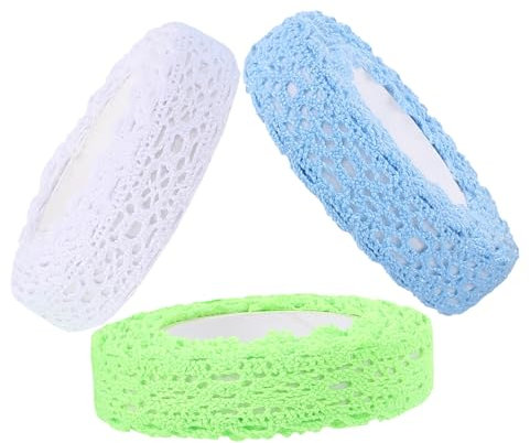 HOODANCOS 3rollen Selbstklebendes Spitzenband Elegantem Design Bastelmaterial Für Hochzeiten Scrapbooking Und Kreative Projekte Farben
