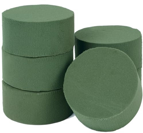 FINGOOO Round Cylinder Wet Floral Foam Blocks, Flower Foam Florist Foam for Room Décor Floristry Displays and Design