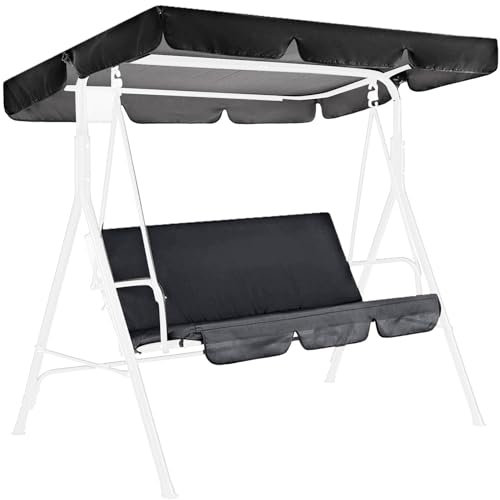 1 Set Schaukelsitzbezug – Outdoor-Schaukelbezug, Terrassenschaukel-Kissenbezug | Allwettergeschützte Terrassen-Schaukelabdeckung und Überdachung, wasserdichte Schaukel-Hängematten-Abdeckung für Terras