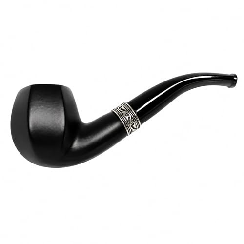 Ember Edge Handmade Wooden Tobacco Smoking Pipe, Detachable Cigar Pipe with Filters & 2 Screens, Portable Vintage Smoking Pipe for Tobacco Enthusiasts, Smoking Pipe with gift Pouch