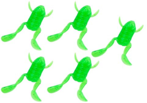 Köder Frösche zum Barschangeln, weiche Frösche - Realistische Barschköder und Froschköder 5 Stück | Kunstköder zum Barschangeln, weicher Kunstköder, Froschköder für