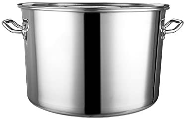 Olla de Acero Inoxidable con Tapa, Olla para cocinar para elaborar Cerveza, Olla Grande de Acero Inoxidable(45 * 26cm)
