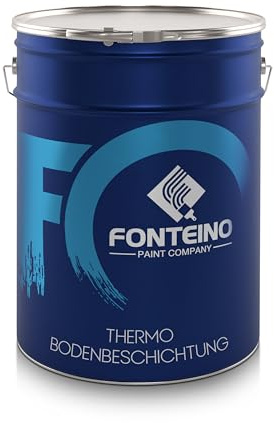 Fonteino Thermo Bodenbeschichtung Bodenfarbe Betonfarbe Betonbeschichtung Kellerfarbe Balkonfarbe etc. - Anthrazitgrau 2,5L