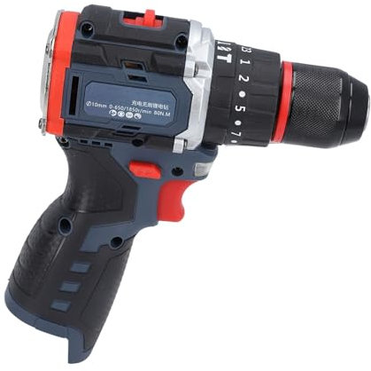 Taladro Atornillador de Impacto Portátil con 80 NM para Madera, Metal y Cerámica, Herramienta Brushl Compacta para Bricolaje y Uso Profesional