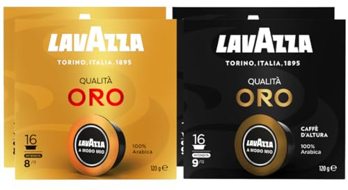Lavazza A Modo Mio Assortiment de Capsules de Café Oro et Oro Altura 100% Arabica Intensité 8 et 9 64 Capsules