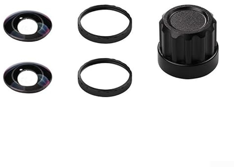 Lente de vidrio óptico de 2 piezas, para juego de lentes intercambiables Insta360 X5, lente de cámara extraíble, con anillo de aleación de aluminio, herramienta de extracción (negro)