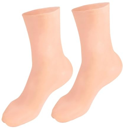 MOTHNUR Feuchtigkeitsspendende Silikonsocken für Trockene Füße Wiederverwendbare Gel fußpflege socken mit Honigwaben dämpfung Rutschfest für Damen Angenehmer Sitz über Nacht