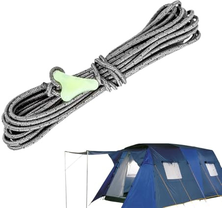 zjhukfmc Cuerda para tienda de campaña, cuerdas de viento con tensores, cuerda de escalada para toldo, refugio, campamento deportivo, senderismo, vela, yate, cometa, surf, bote