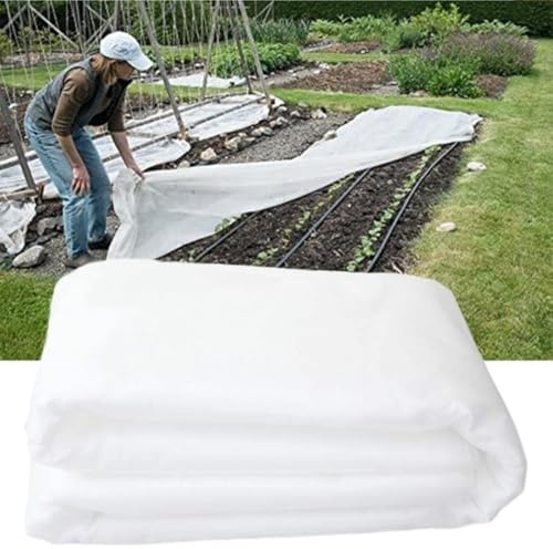 FACAIIO 1,5 m x 10 m contre le gel de jardin pour protection des plantes, tissu non tissé réutilisable pour protection contre les oiseaux, la grêle, le vent et le froid