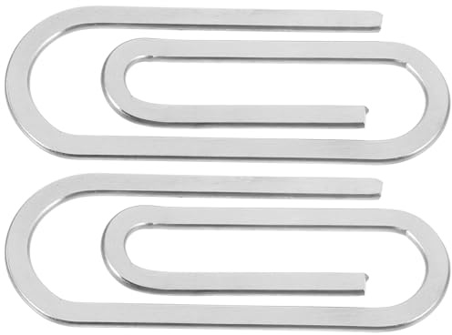Clip para Billetes de Acero Inoxidable, 2 Piezas, Forma Clip Papel | Plata, Uso Unisex, Peso y Ahorro Espacio, Graduación, Fiesta Soltero, para Billetera, Perfil Elegante