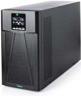 DIGITUS Sistema SAI Online – 2 kVA 2 kW – 8 Tomas IEC C13 – Torre | Sistema de alimentación ininterrumpida – Factor de potencia 1,0 – Software para SAI – Puertos RS232, RJ45 y USB – Negro