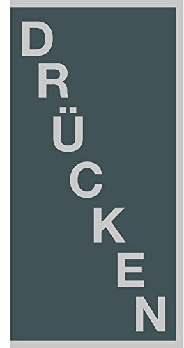 Hinweisschild DRÜCKEN | selbstklebend | 30x60 mm | schwarz | 1 Stück