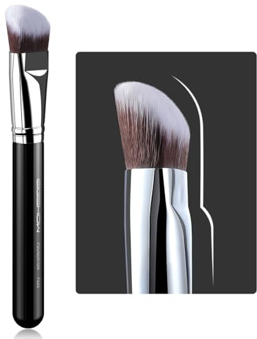 Foundation Brush, EIGSHOW Pro Slanted Brushes Angled Bristles Mask Kabuki Face Brush Perfect for Powder Liquid Cream Buffing Blending (F625)