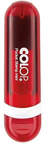 stempel-fabrik – Colop Mini Pocket Stamp Ruby Stempel mit Wunschtext personalisieren – selbstfärbender Taschenstempel als Namensstempel, Adressstempel & Co zu verwenden (39 x 10 mm | 3 Zeilen |)