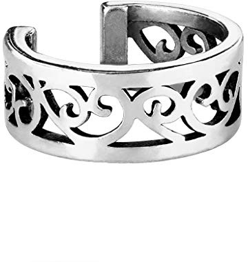 beyoutifulthings Ohr-klemme FILIGRANES HERZ CUT OUT Ohringe Ohr-ringe Ohr-clip Fake-Piercing Messing Silber Gold