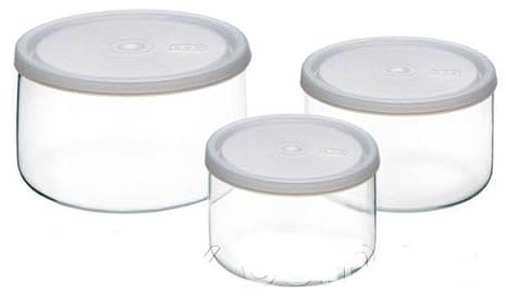 SIMAX Runde Glasbehälter mit Deckeln: Borosilikatglas Lebensmittelaufbewahrungsbehälter mit luftdichten Deckeln - Glas-Lunchbehälter für Erwachsene - Mahlzeitenzubereitungsbehälter Glas -