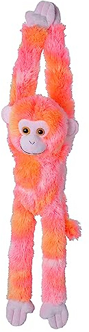 Wild Republic Hanging Monkey Vibes Rose, Animal en Peluche, Peluche 56 cm, Cadeau de Baby Shower, Jouet Écologique, Rembourrage Fabriqué à Partir de Bouteilles d’Eau Recyclées