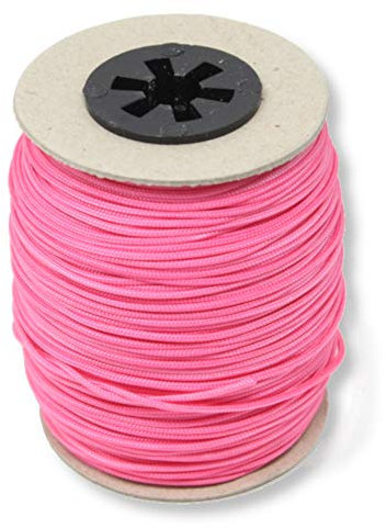 BIG-SAM - Zugschnur für Jalousien - 5, 10, 25, 50 oder 100 Meter - Ø 1,4mm - in Weiß, Schwarz, Rot oder Hellbraun (100 Meter, Pink)