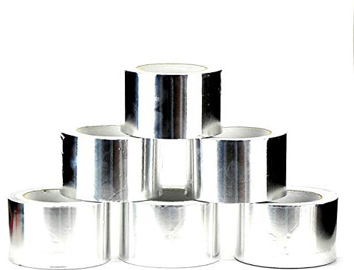 Heat and Light Reflective Aluminium Foil Tape Rolls 72MM X 50M Heat Insulation Duct Self Adhesive - (24 Rolls)