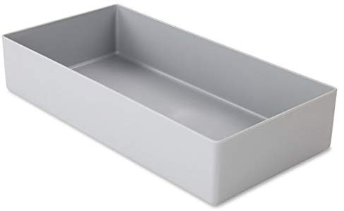 1a-TopStore 10 Stk. Einsatzkästen Einsatzboxen Schubladen-Einsatzkasten Sortierboxen, 32 Größen, 5 Farben (grau, 216x108x45 mm)