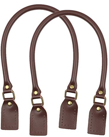 Asudaro 2 Stück Damen Taschengriffe Taschenhenkel Schulterriemen Riemen Schultergurt Tragegriffe DIY Ersatz Schultergurte für Einkaufstasche Shopper Tote Handtasche, 40/50/60cm Kaffee