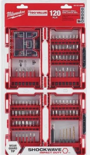 Milwaukee Shockwave Bohrer- und Schraubendreher-Bit-Set aus legiertem Stahl (120-teilig)