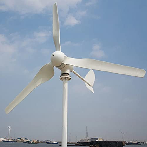 1000W Windkraftanlage 12V 24V 48V Windgenerator Kits Horizontale Windturbine 3 Blätter Windräder mit MPPT Laderegler Home Energy Windmühle