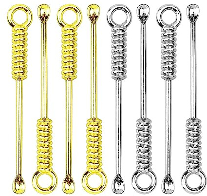 Juego de 8 mini cucharas de rapé – Jagowa oro y plata – ideal para medicina, polvo y vajilla – encantadores accesorios para el hogar – Collar colgante incluido
