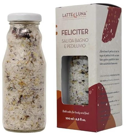 Leche y Luna Feliciter Sales de baño y baño de pies naranja y canela 200 ml