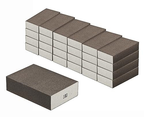 Schleifschwamm 96 Stück Schleifschwämme Feine Körnungen K180 für Holz Lack Metall Trocken u. Nass Schleifen waschbar u. wiederverwendbar