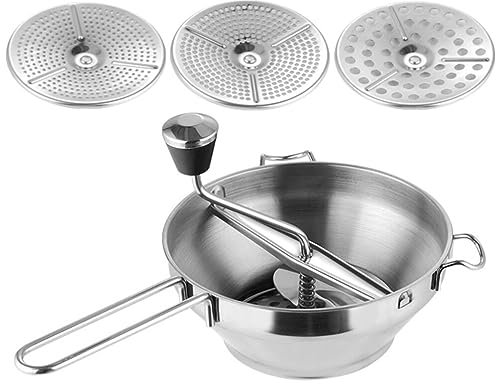 BESTonZON Style Potato Masher Machine Commercial Potato Smasher 1 Set of Fruits Masher Stainless Steel Vegetable Ricer