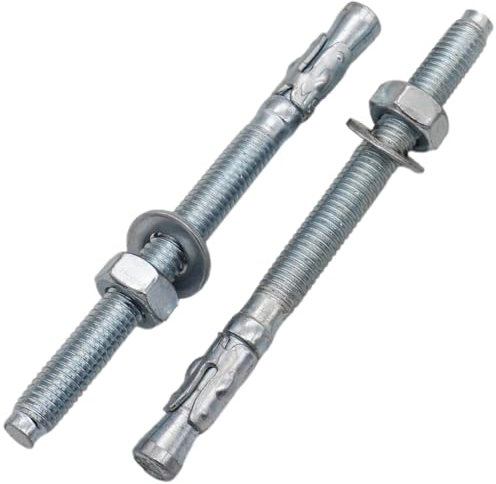 SKIR'CO Ancoraggi a cuneo zincati M8 x 100 mm, tasselli in metallo, bullone di ancoraggio, ancoraggio per muratura, ancoraggio per calcestruzzo, 30 pezzi