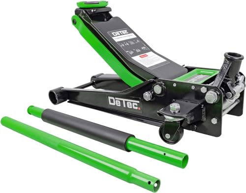 3T Wagenheber hydraulisch Grün Einschubtiefe 75 mm Doppelkolbenantrieb maximale Höhe 500 mm, Pumpstange Länge: 1150 mm Rangierwagenheber 3 Tonnen
