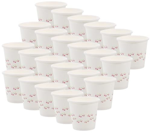JECOMPRIS Lot de 100 gobelets jetables en carton de 50 ml, pour café, bistrot, fête, événement, blanc