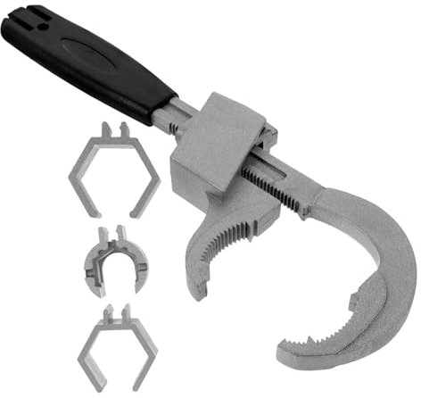 KITANDOVE 1set Multipurpose Bathroom Wrench Sink Monkey Wrench for Plumbing Adjustable Spanner Heat Treatment High Torque Corrosion Resistance