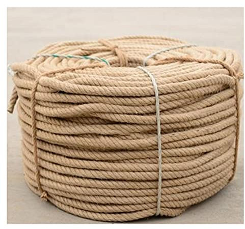 Spago di iuta per artigianato e decorazione della casa, corda di iuta spessa per giardinaggio raggruppamento tiragraffi per gatti corda nautica in canapa intrecciata 10 mm 20 m, colore naturale