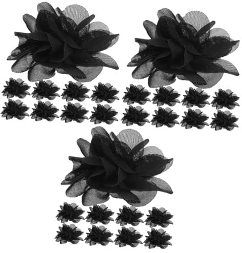 NUOBESTY 30stücke Kunstblumen Kopf Handgemachte Chiffon Blumen Für Hochzeitsdekoration Bastelprojekte Und Fotorequisiten Leicht Und