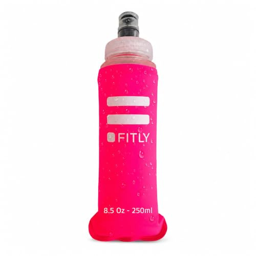 FITLY Flask 250 ml Pink - Ideal Zum Laufen, Wandern, Radfahren - Lauf Trinkflasche Für Outdoor-Sport - Sportflasche Trinkflasche Wandern - Wasser Flasche Für Hydration Rucksack