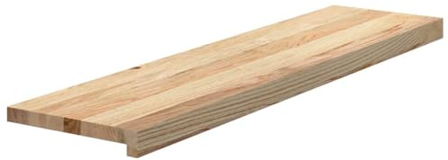 vidaXL Treppenstufen 4 Stk. Unbehandelt 100x30x2 cm Massivholz Eiche